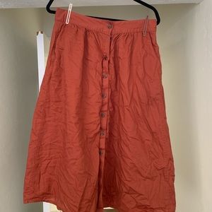 EUC Madewell terra cotta skirt